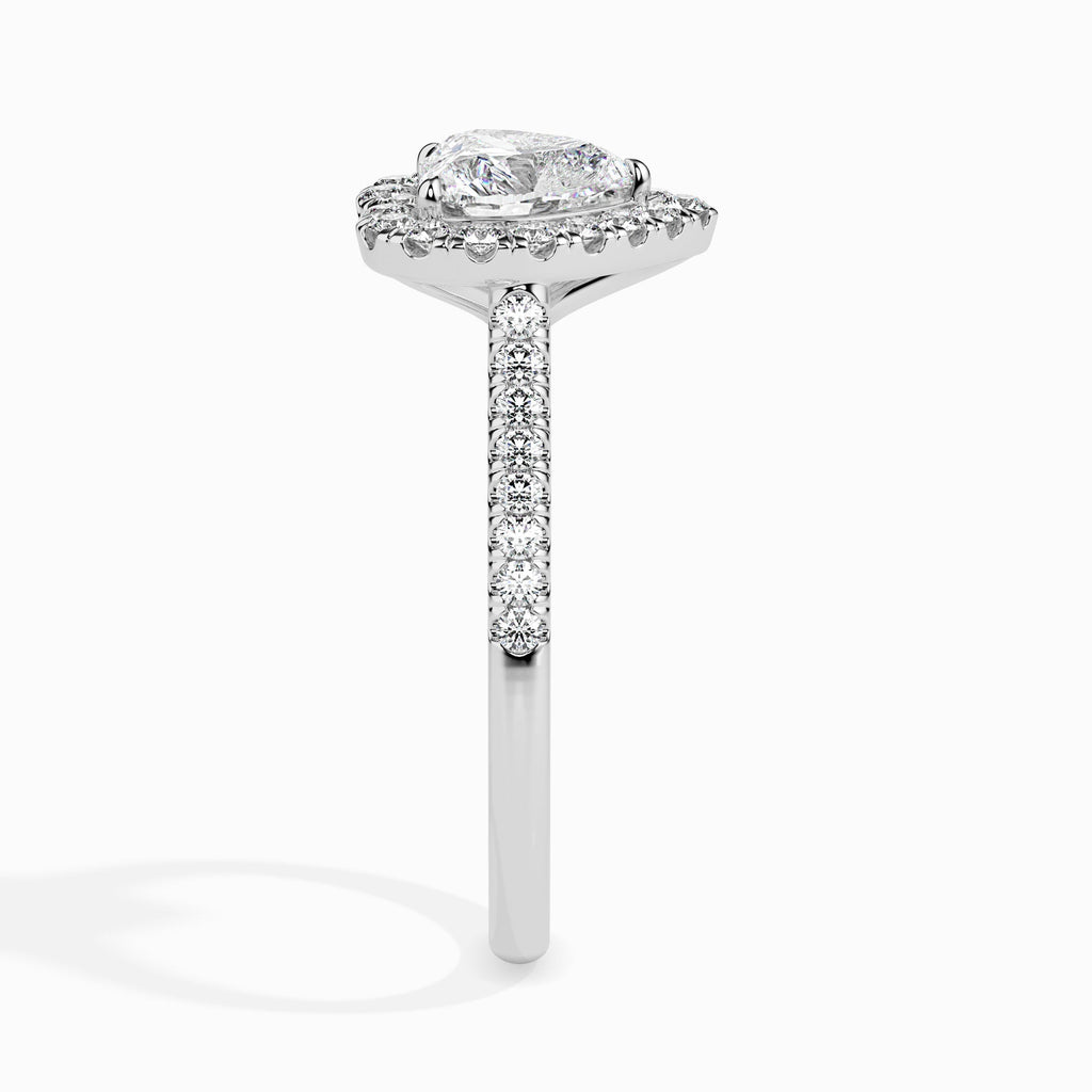 Moissanite solitaire Cassava silver ring for wife