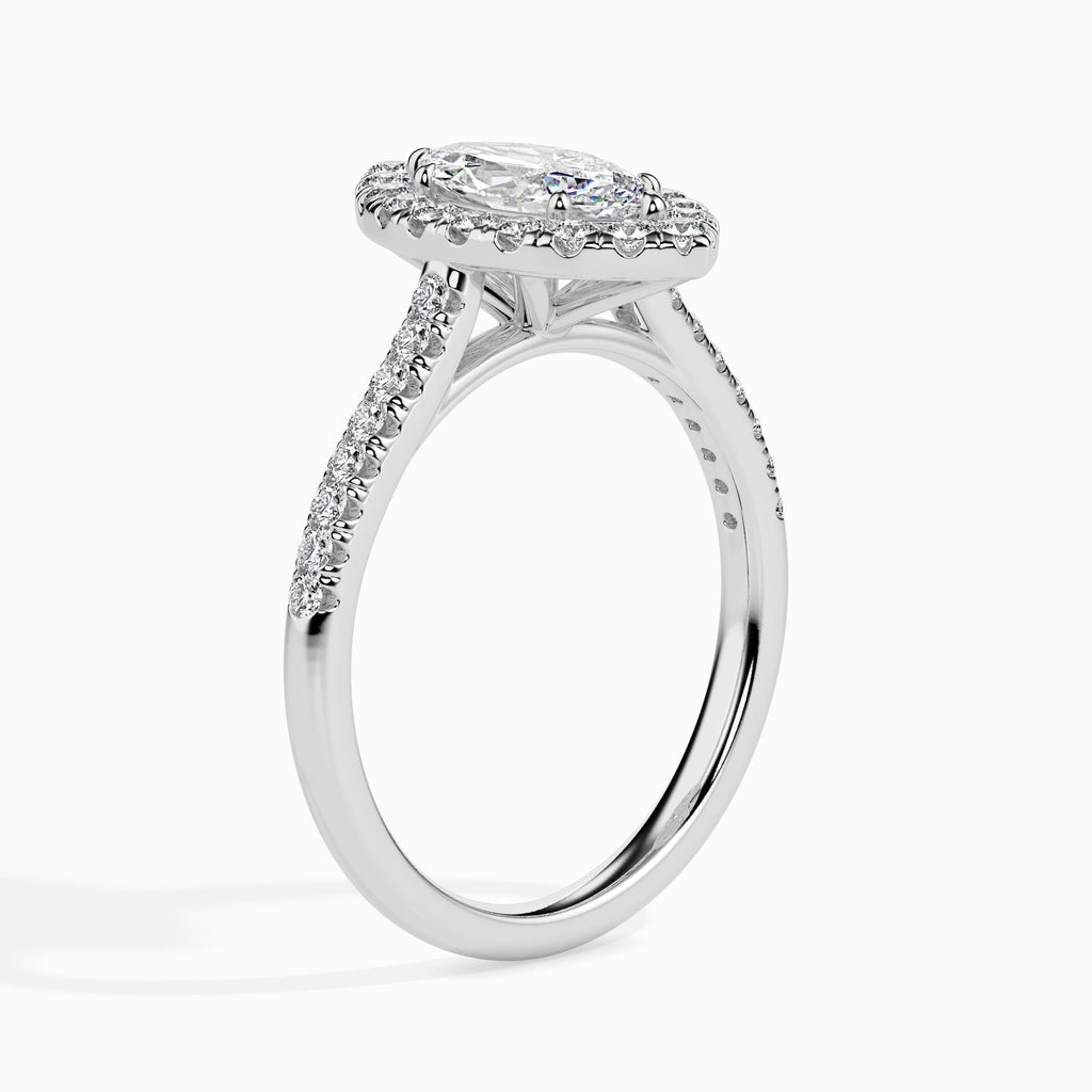 Moissanite solitaire Bhavin silver ring design