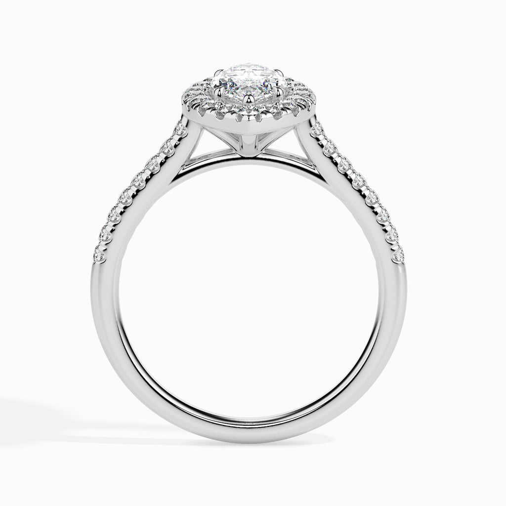 Bhavin marquise cut moissanite halo ring for women Cutiefy Bhavin 2.46 ct moissanite halo ring india Cutiefy