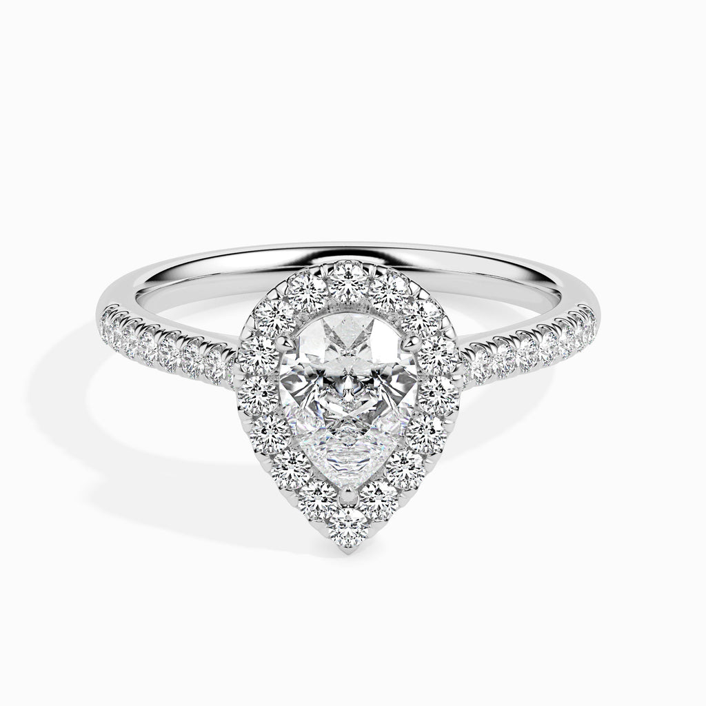 Moissanite solitaire Zion silver engagement ring for women
