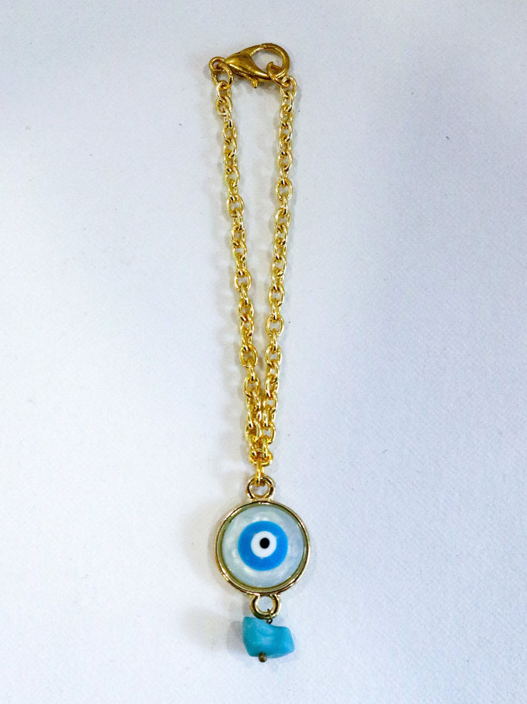 Cutiefy, blue evil eye watch charm, sky blue watch charm