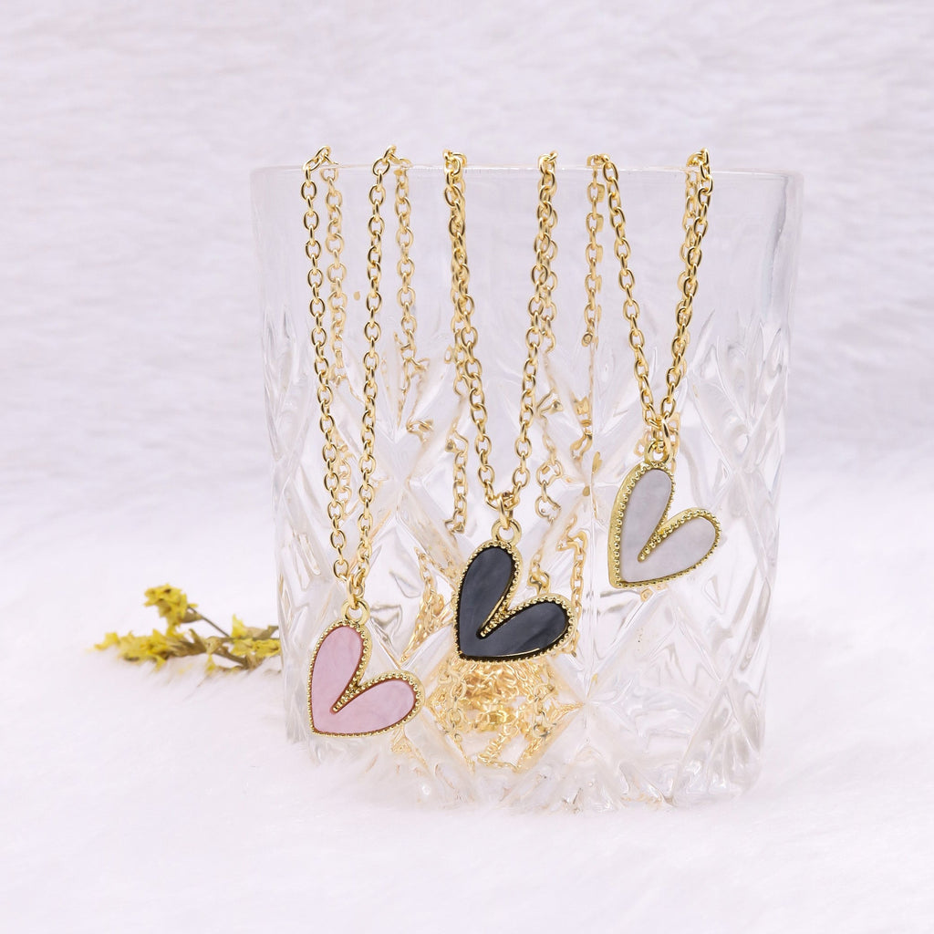 Cutiefy, heart pendants, necklace combo, gold plated charms