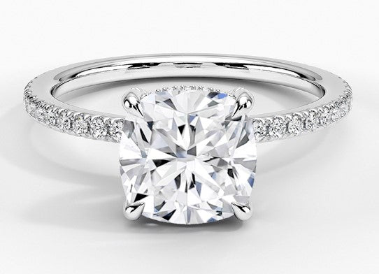 Elysium 1.18ct Cushion Moissanite Engagement Ring for women by Cutiefy