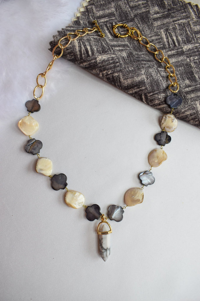 Cutiefy, Pendant Necklace, Marble Necklace, Crystal Necklace