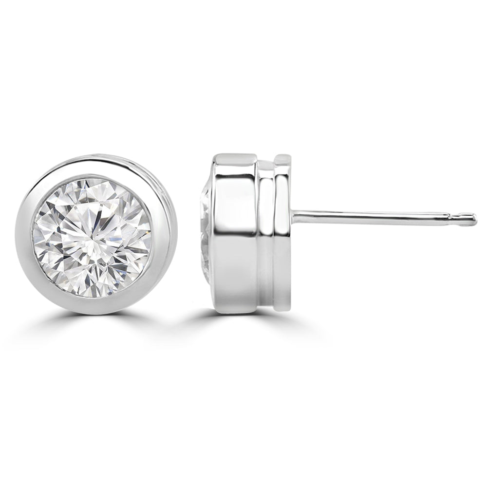Moissanite Charming simple silver earrings