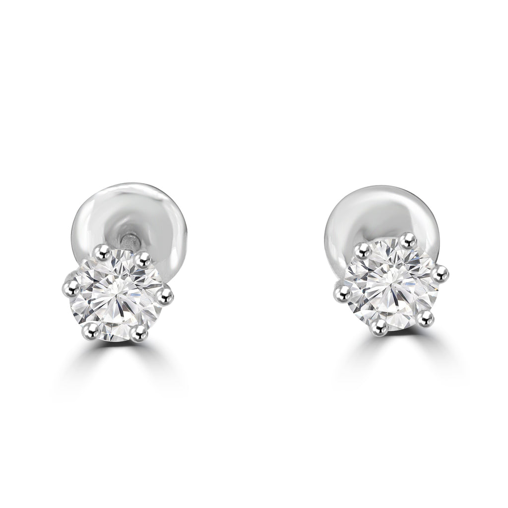 0.80ct Round Moissanite Stud Earrings for women by Cutiefy