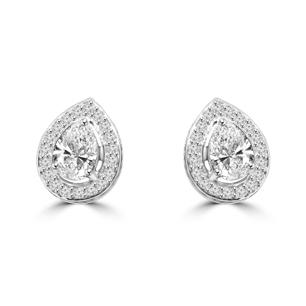 Moissanite Beado modern silver earrings design