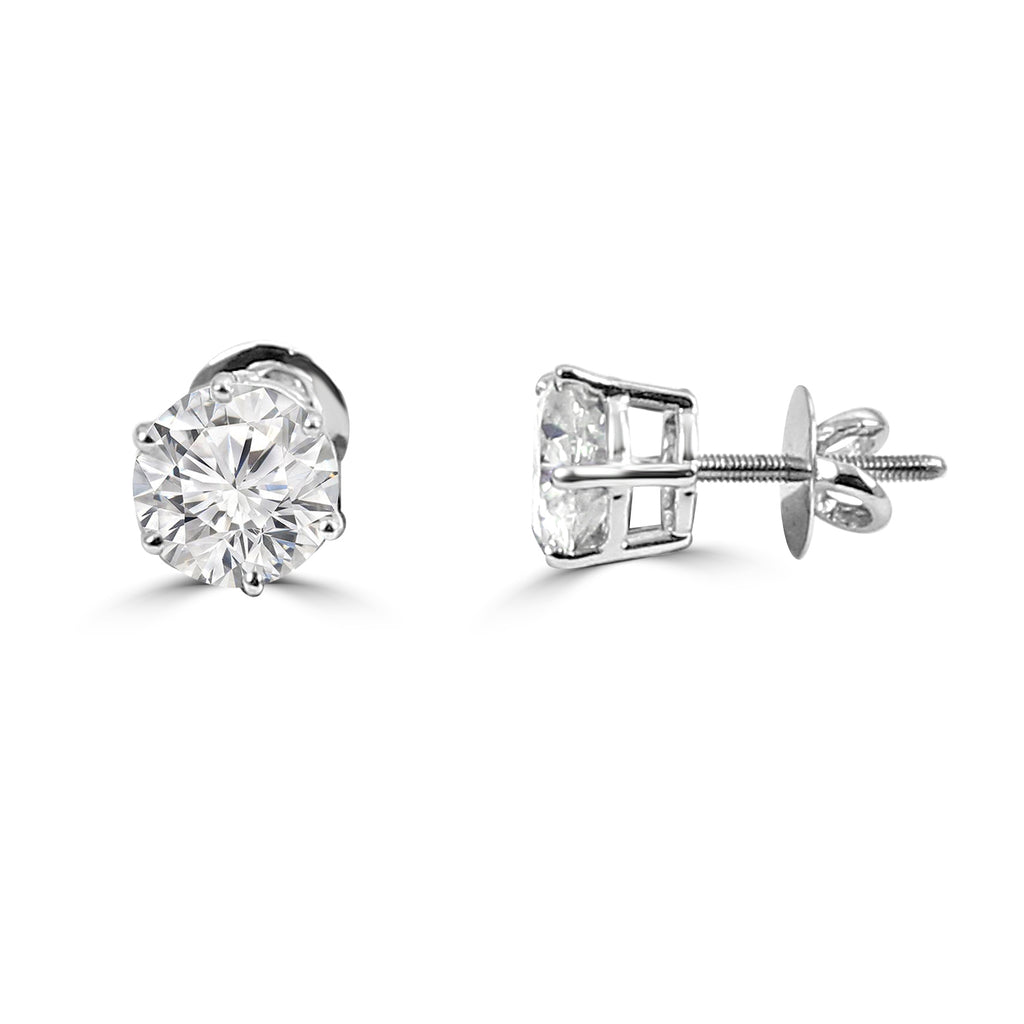 Moissanite Exclusive simple silver earrings