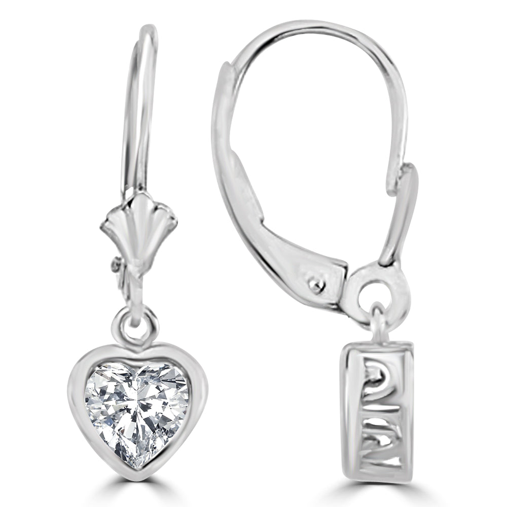 Moissanite Vintage simple silver earrings