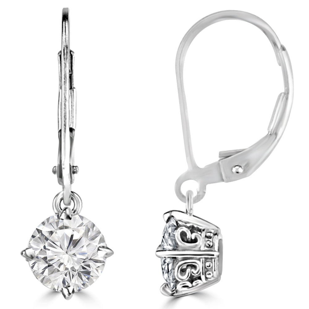 1.10ct Round Moissanite Bali Earrings for women by Cutiefy