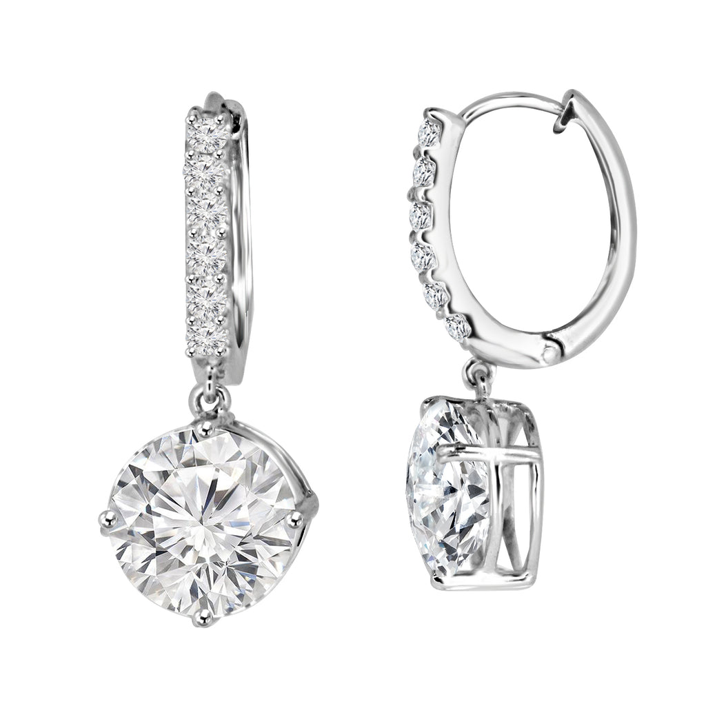 Moissanite Beaya simple silver earrings