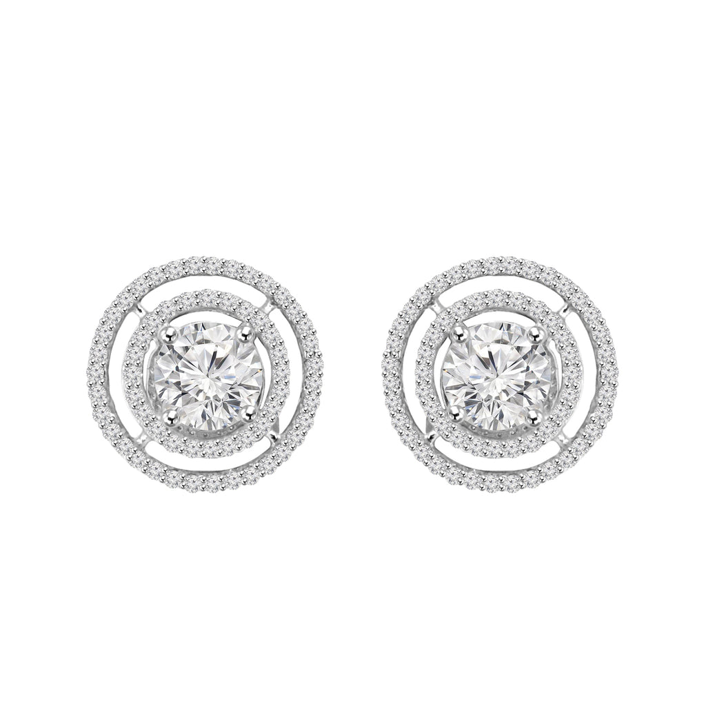 Moissanite Beabia simple silver earrings