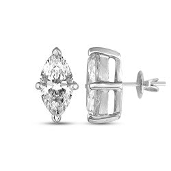 Moissanite Nova silver stud earrings for women