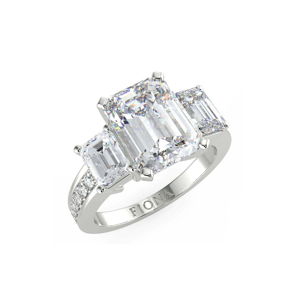 Moissanite solitaire Spine silver ring design