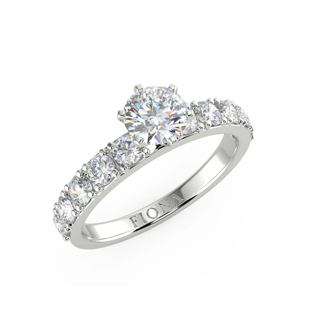 Moissanite solitaire Onset silver ring design