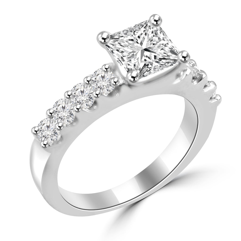 Staple 2.38ct Princess Moissanite Engagement Ring for women by Cutiefy