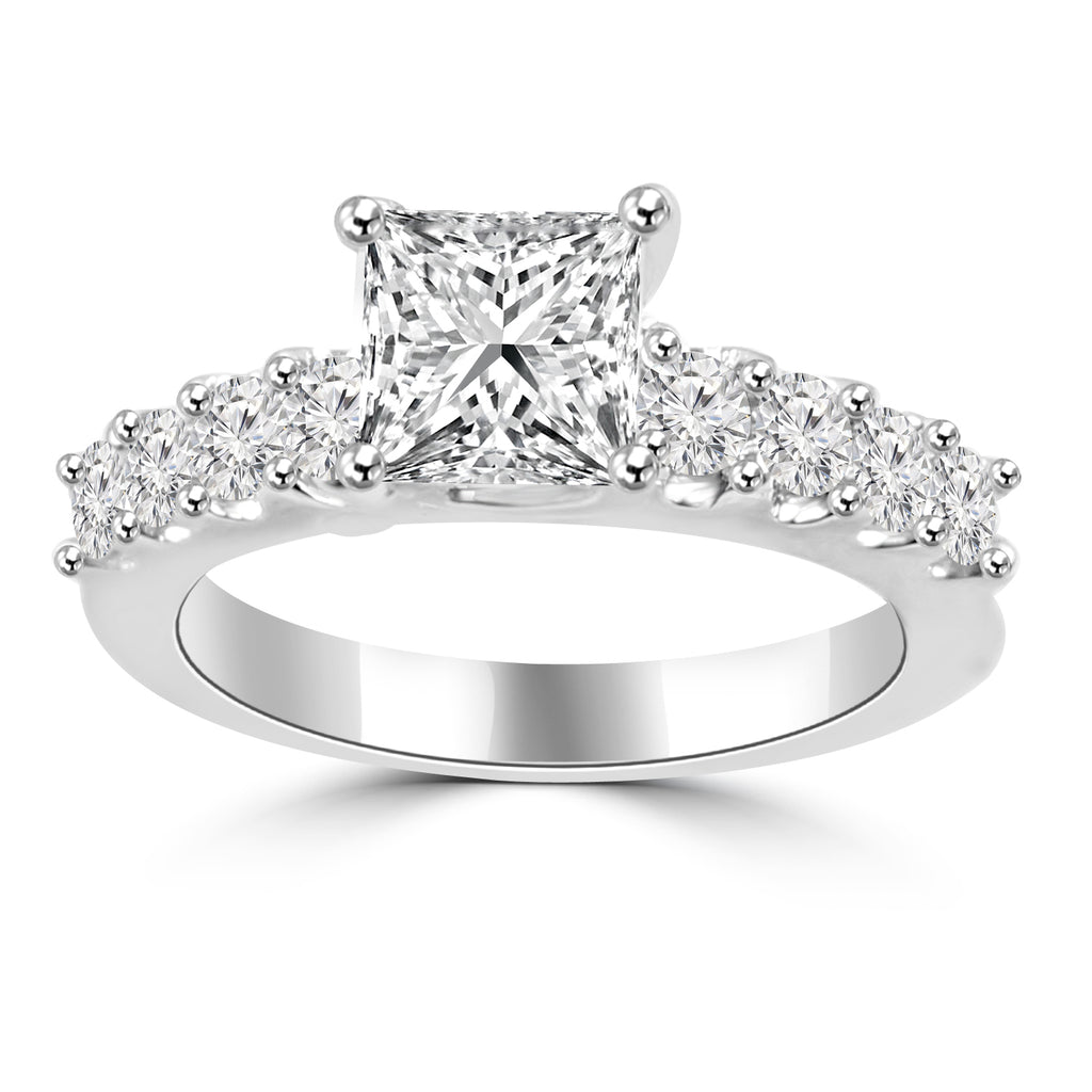 Moissanite solitaire Staple silver ring for women