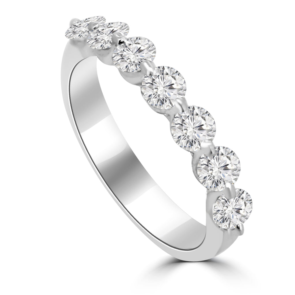 Moissanite solitaire Desent silver ring for wife