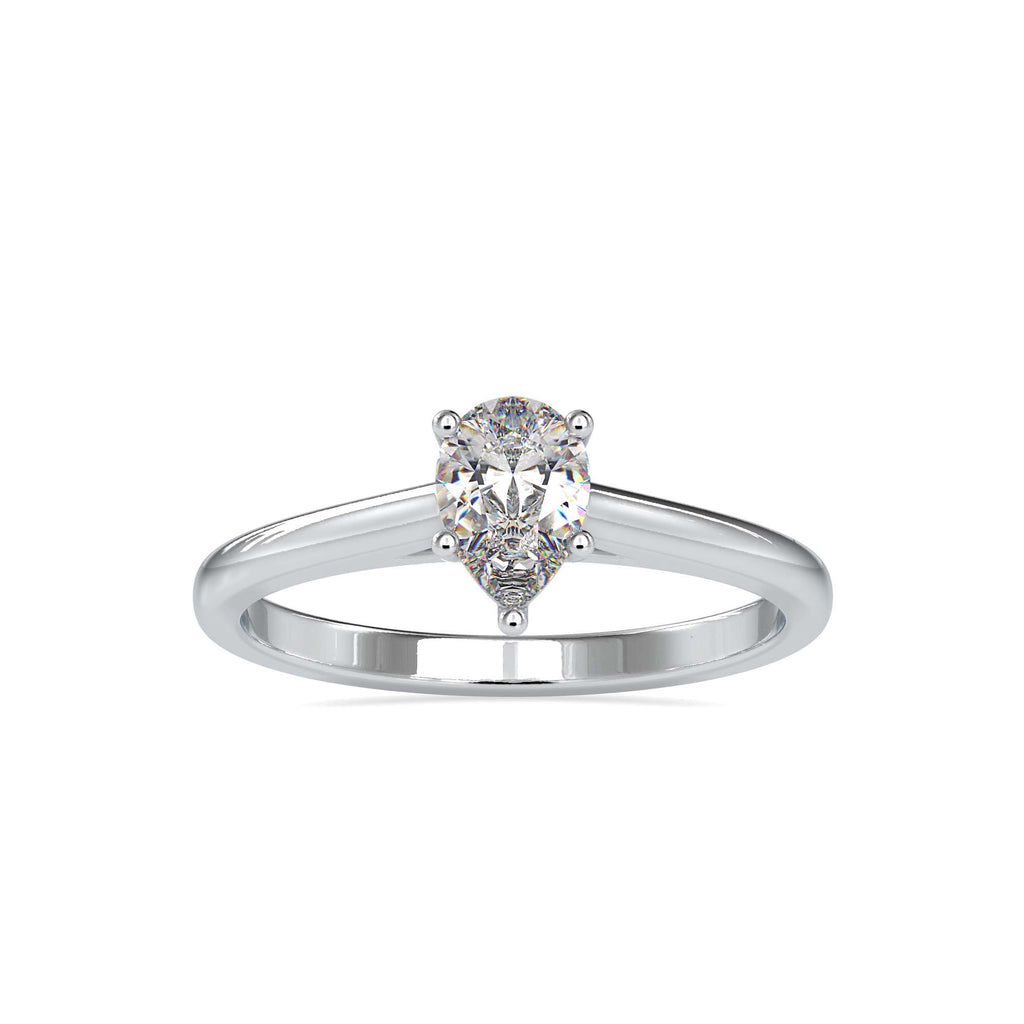 Kirk 0.53ct Pear Moissanite Solitaire Ring for women by Cutiefy