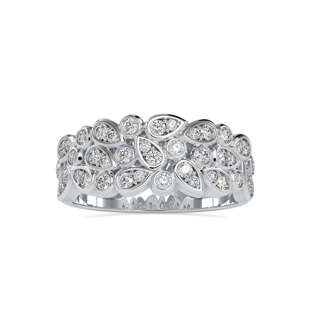 Moissanite solitaire Glistening silver ring design