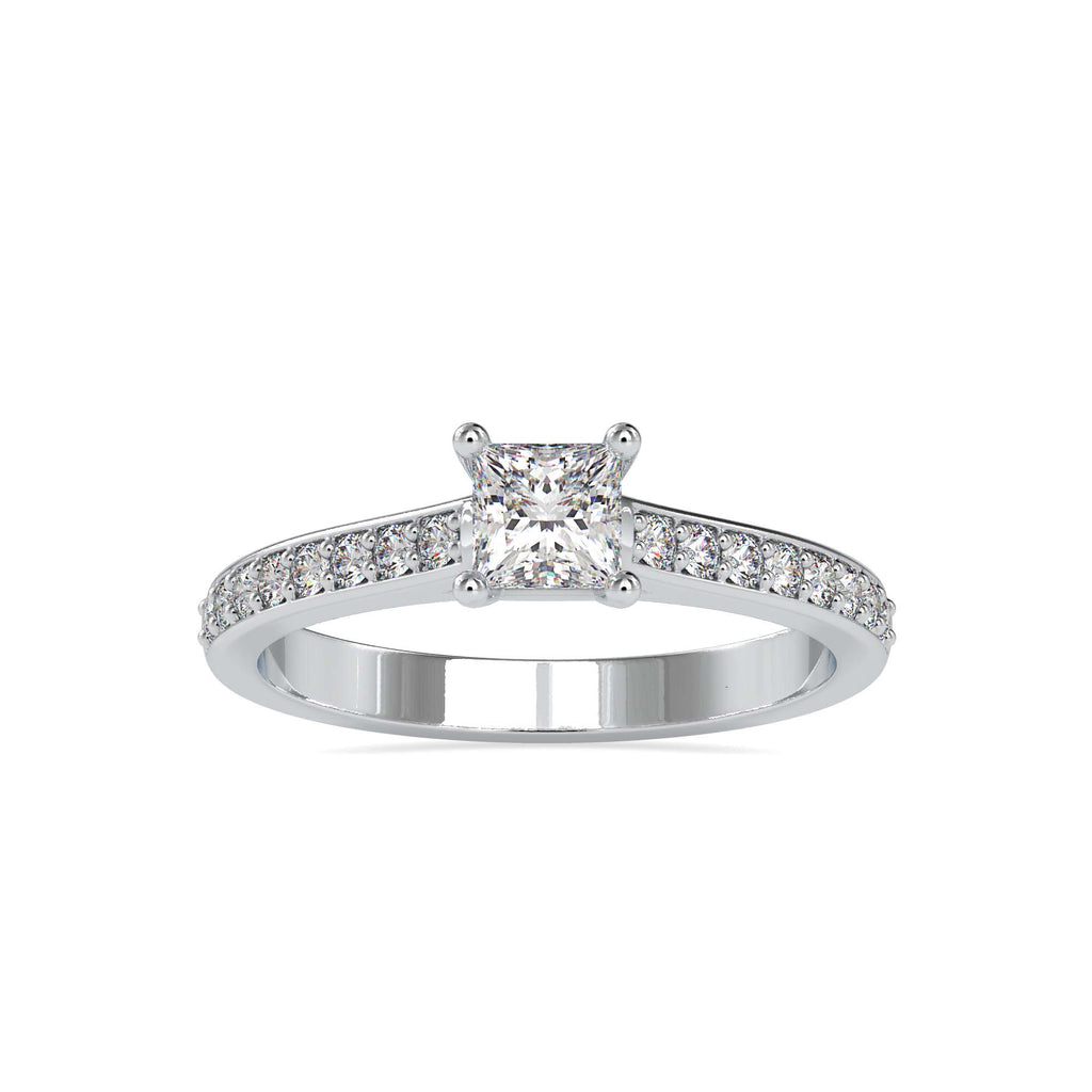 Moissanite solitaire Delight silver ring for women
