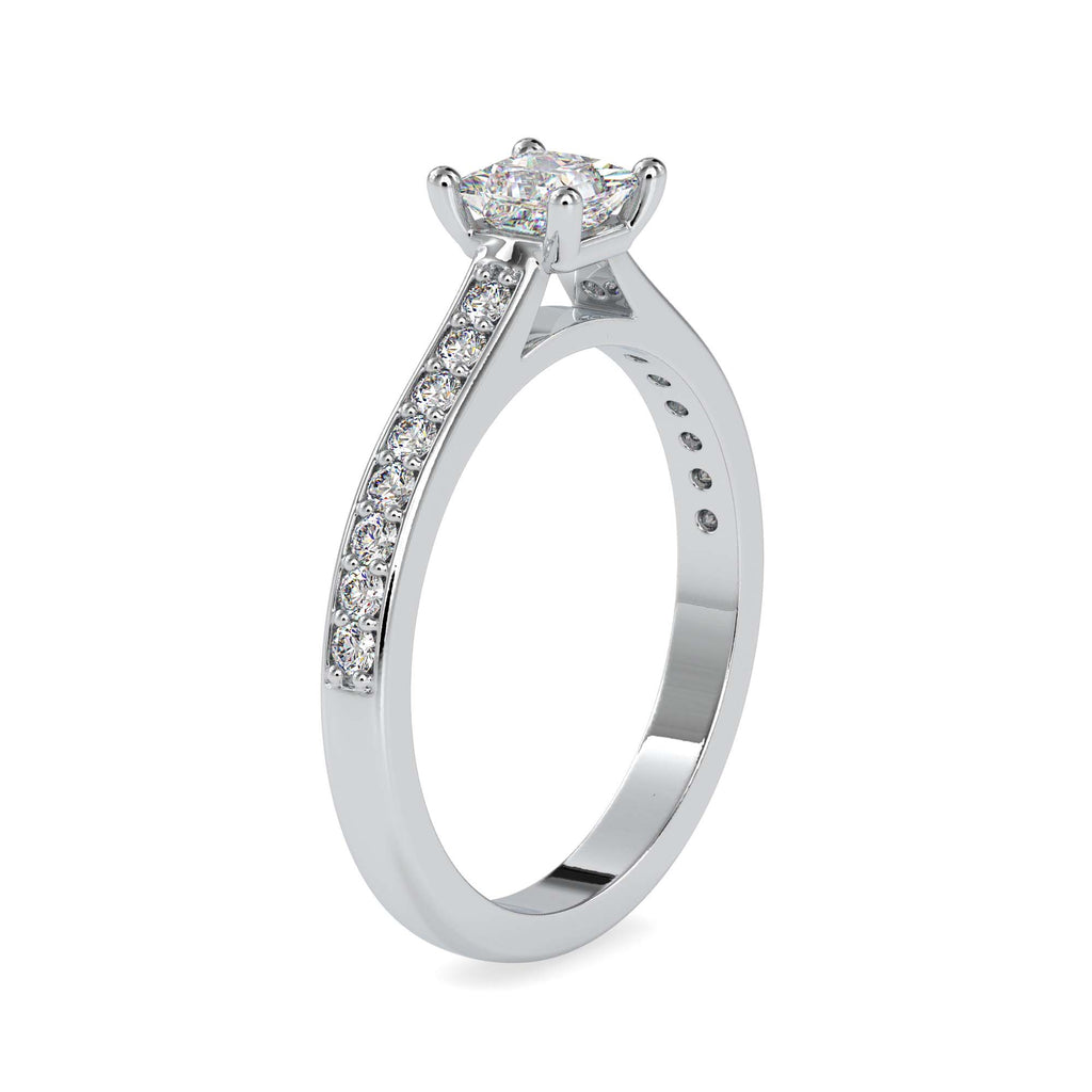 Moissanite solitaire Delight silver ring for women