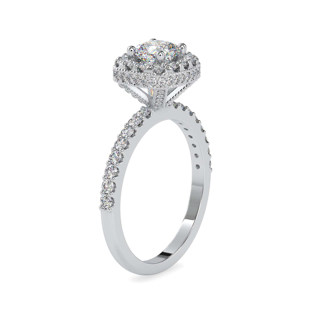 Avenue 1.25ct moissanite halo ring India Cutiefy
