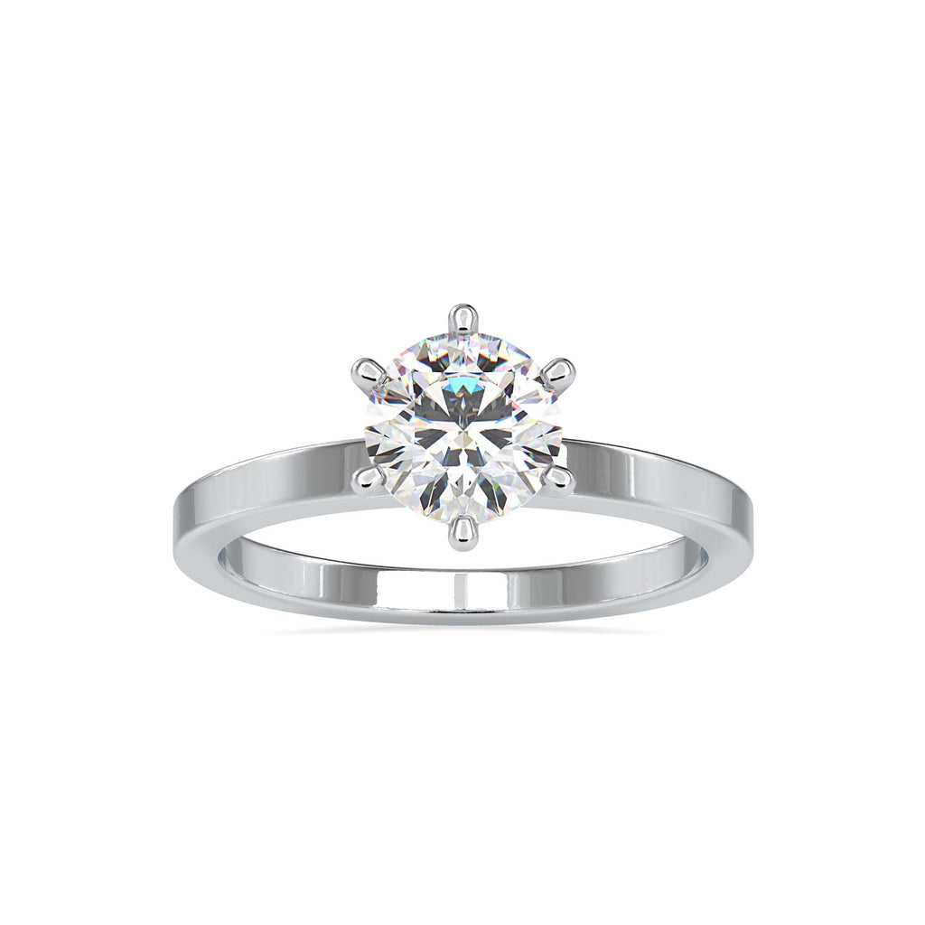 Moissanite solitaire Sophia silver ring design