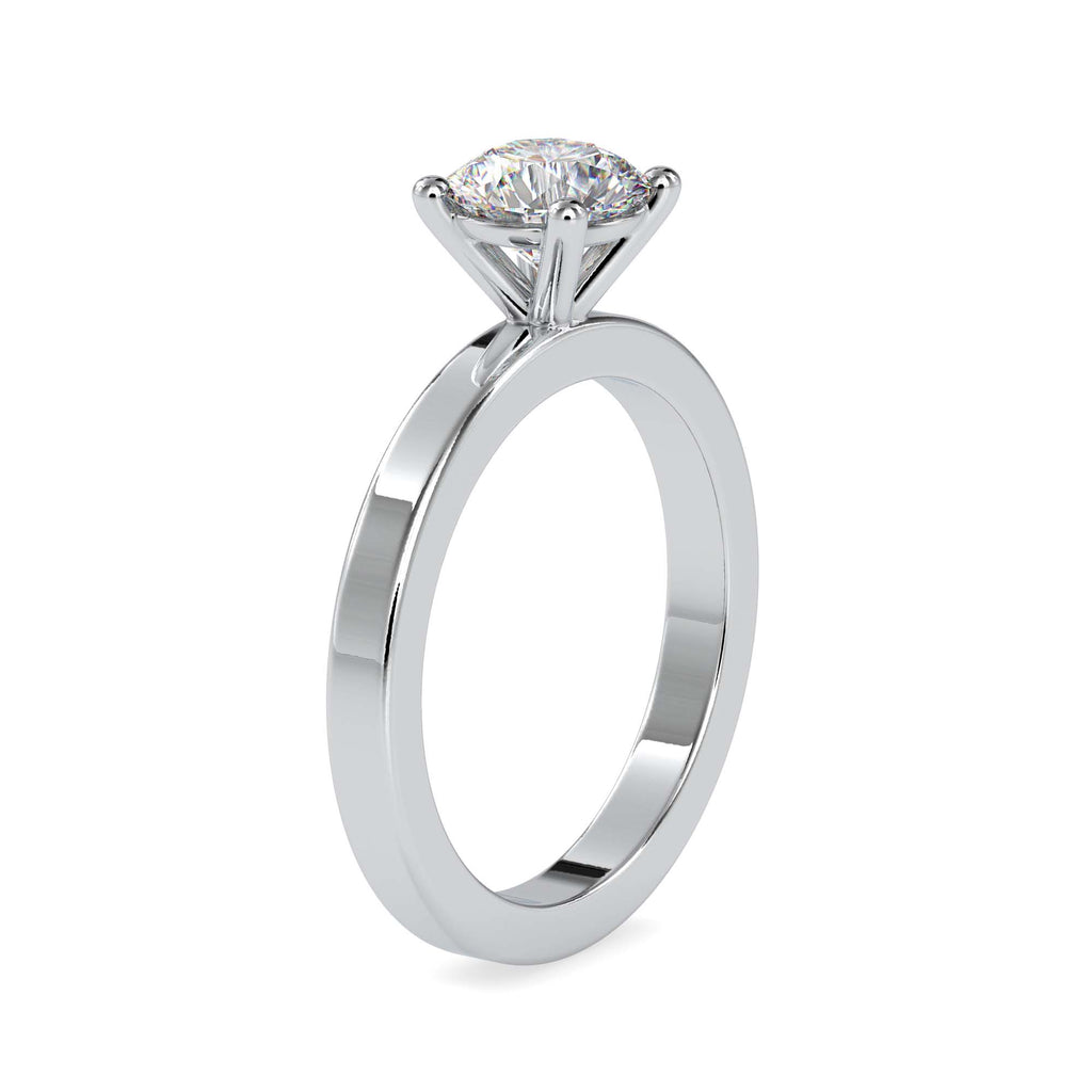 Moissanite solitaire Lillian silver ring for women