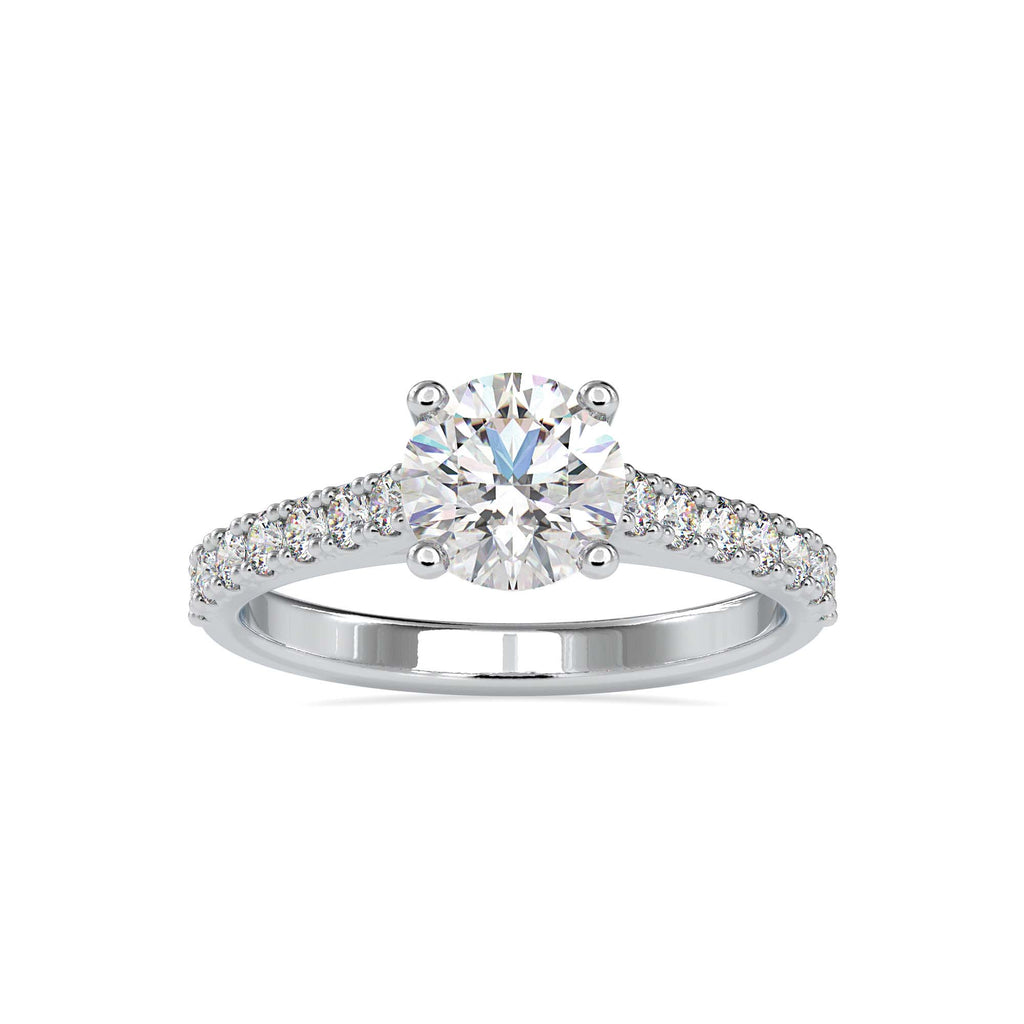 Moissanite solitaire Emelia silver ring design