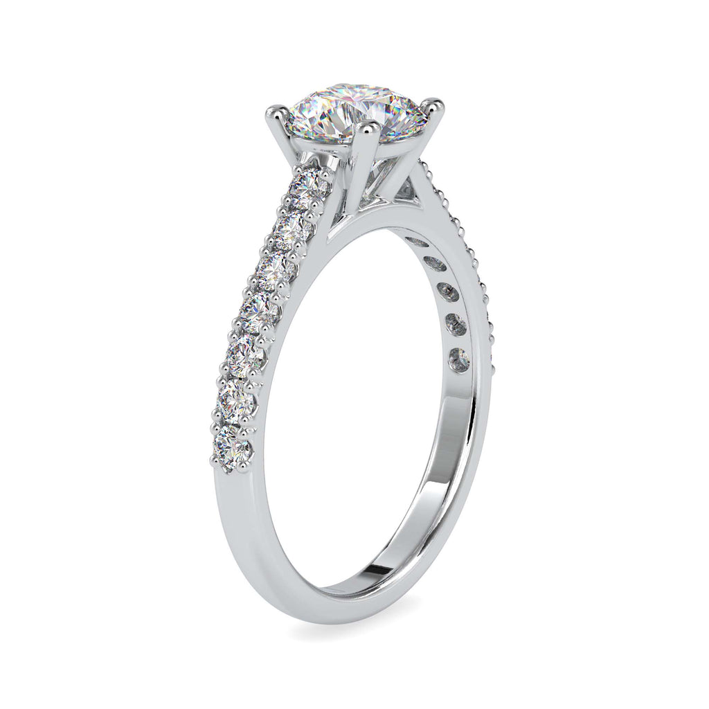 Moissanite solitaire Emelia silver ring design