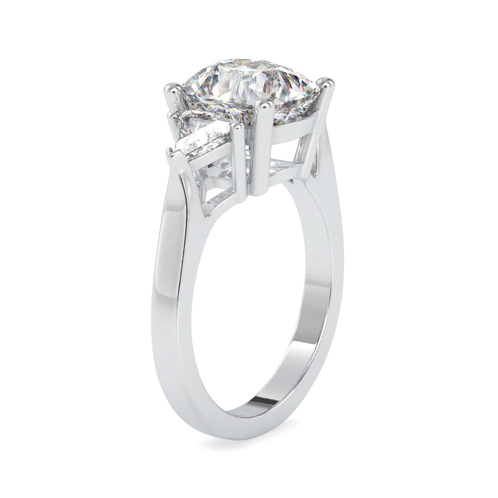 Moissanite solitaire Emilia silver ring design
