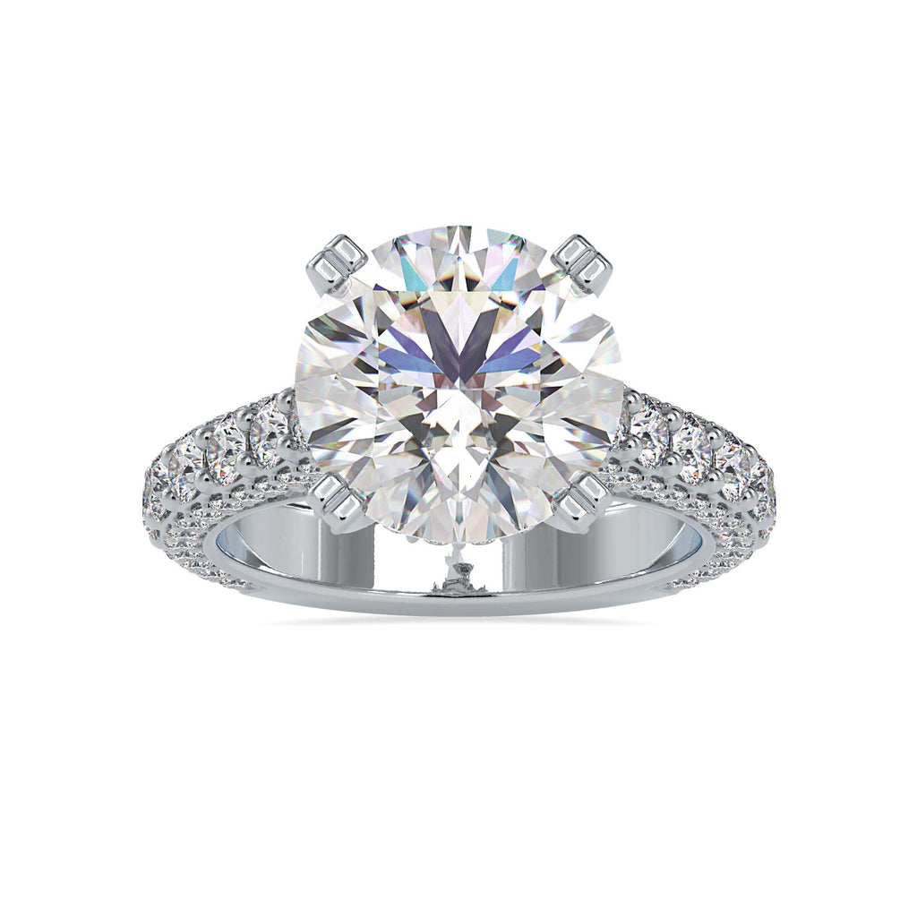 Moissanite solitaire Madison silver engagement ring for women