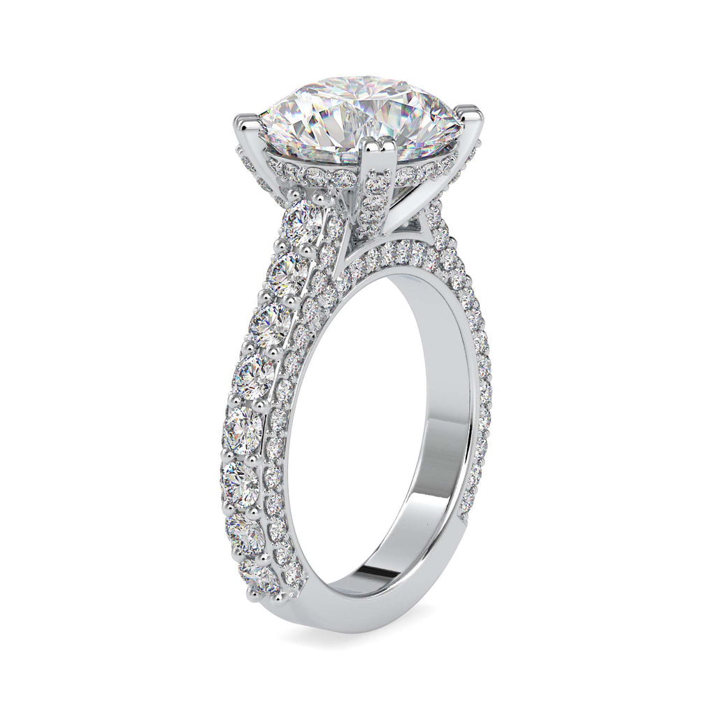 Moissanite solitaire Madison silver engagement ring for women