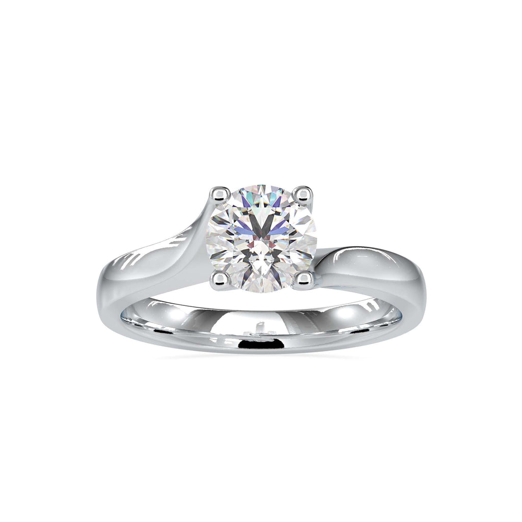 Moissanite solitaire Naomi  silver ring for wife
