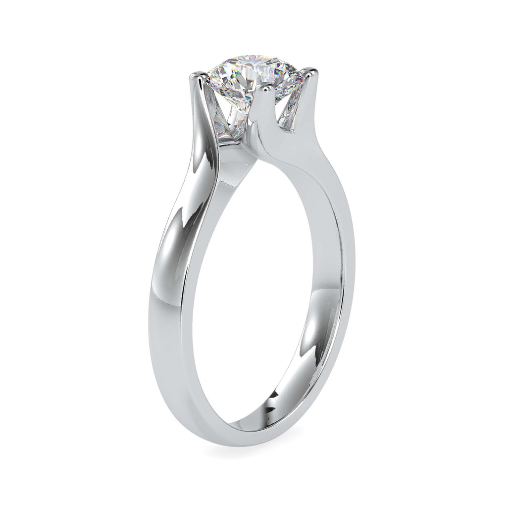 Moissanite solitaire Naomi  silver ring for wife