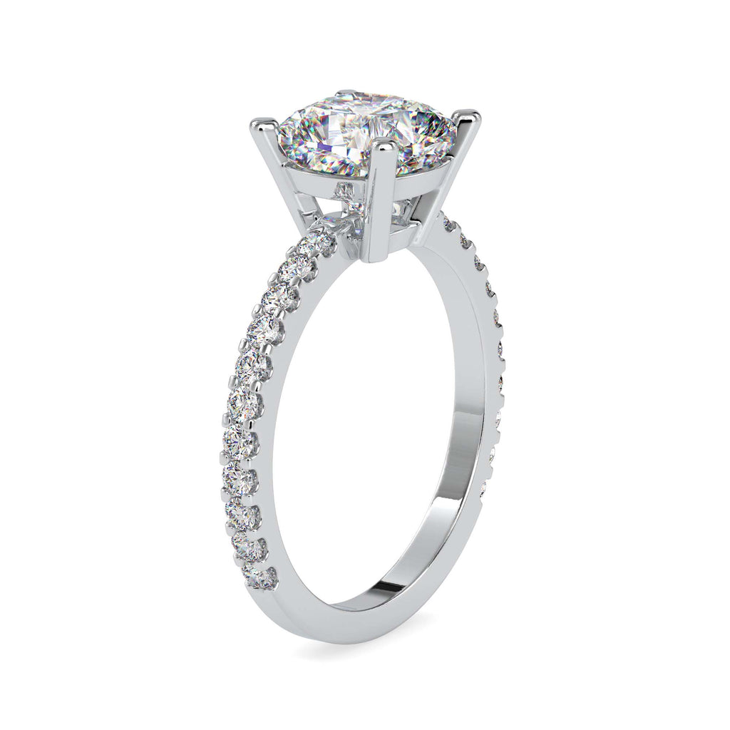 Moissanite solitaire Sophisticate silver ring design
