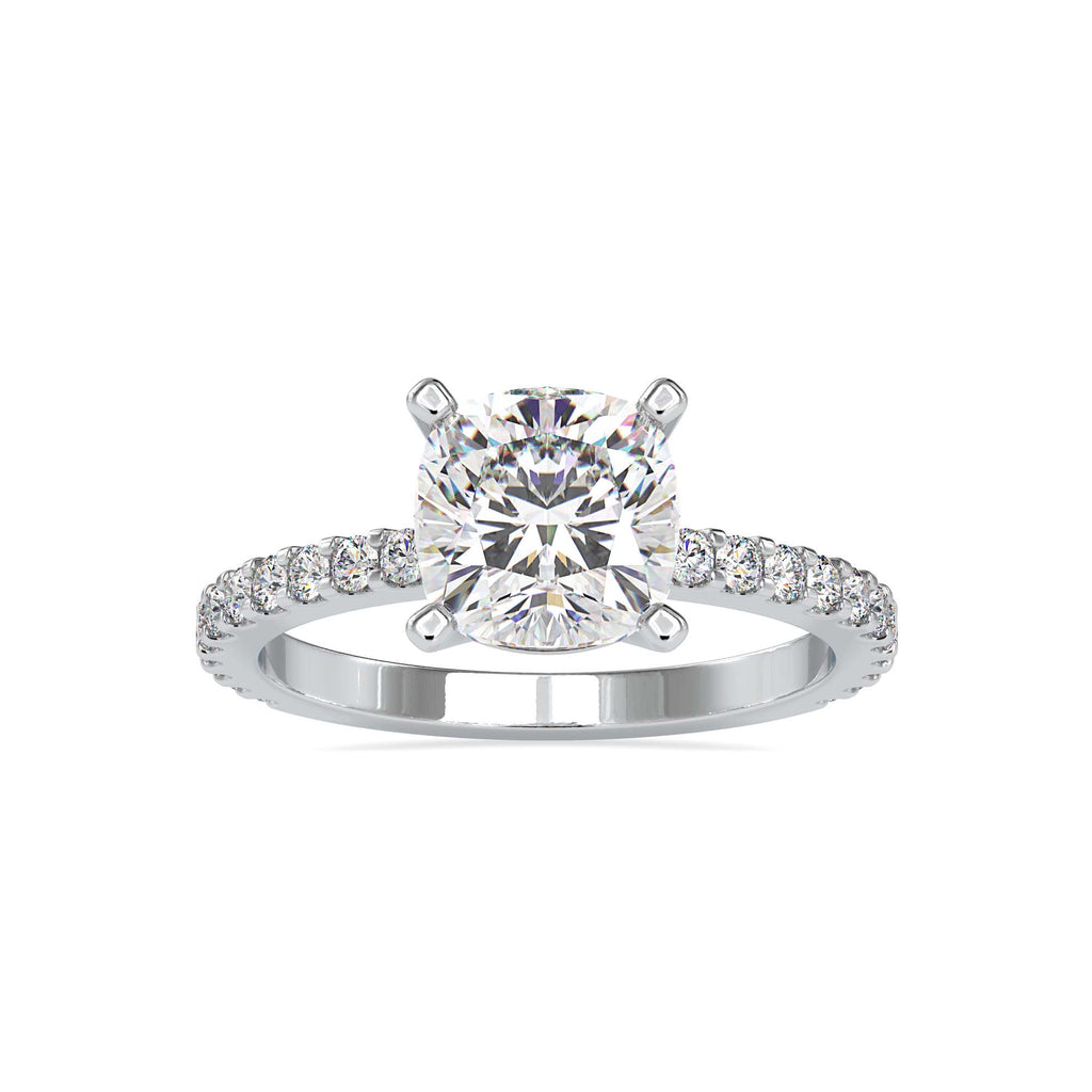 Moissanite solitaire Sophisticate silver ring design