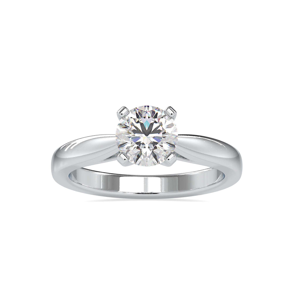 Moissanite solitaire Myra silver ring for wife