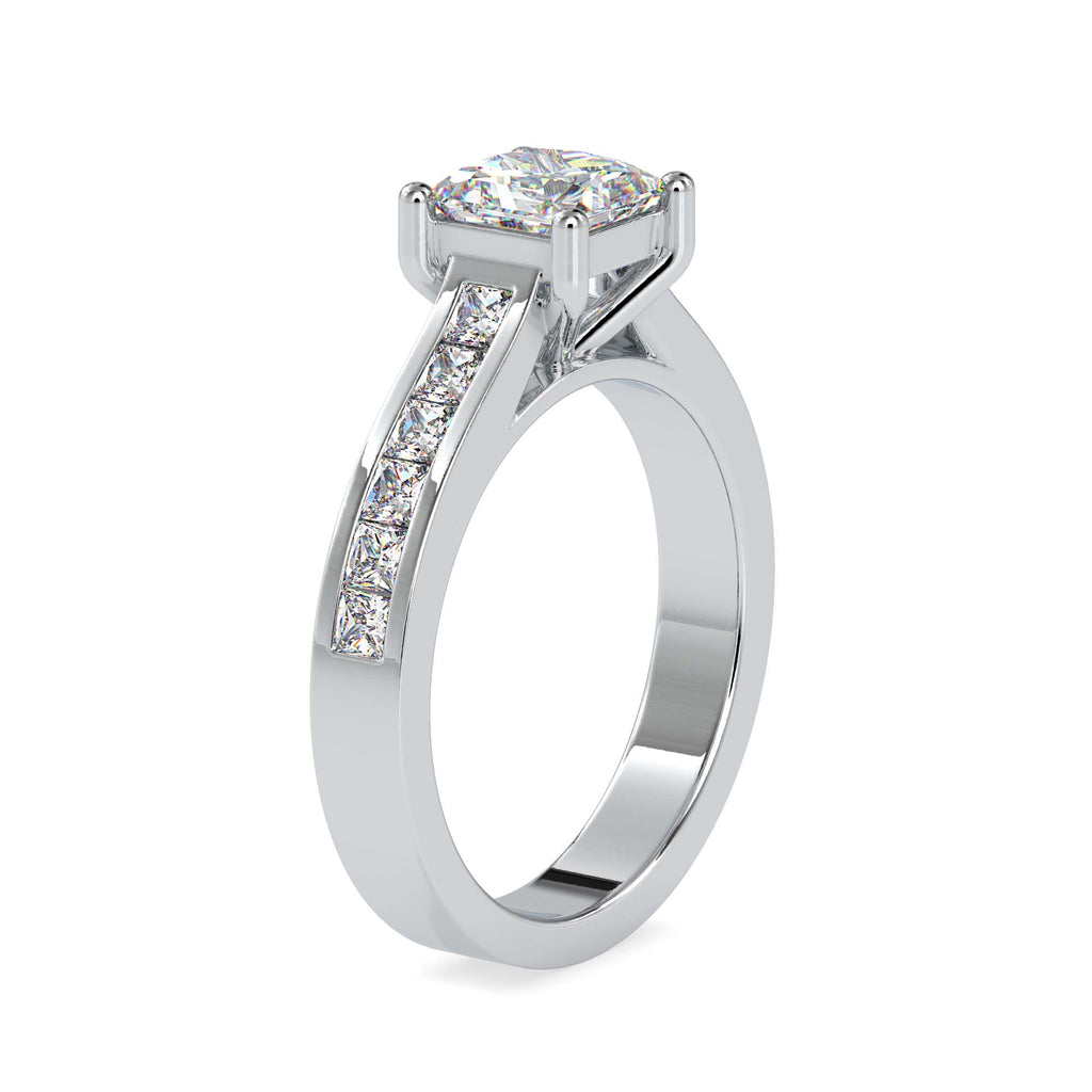 Lune 2.05ct Princess Moissanite Engagement Ring for women by Cutiefy