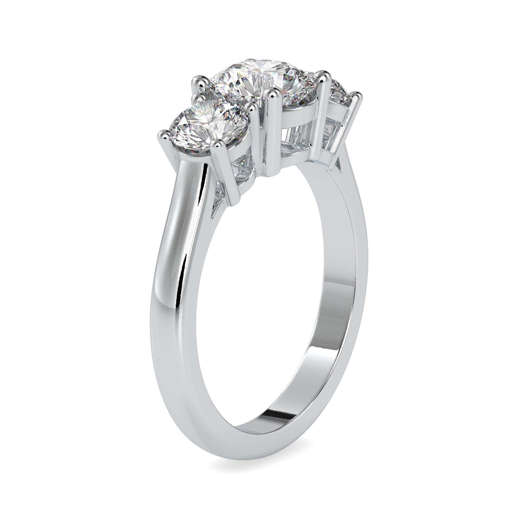 Moissanite solitaire Tia silver ring for wife