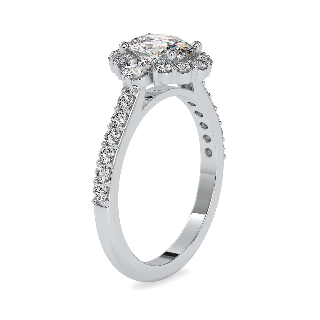 Moissanite solitaire Terresa silver ring design