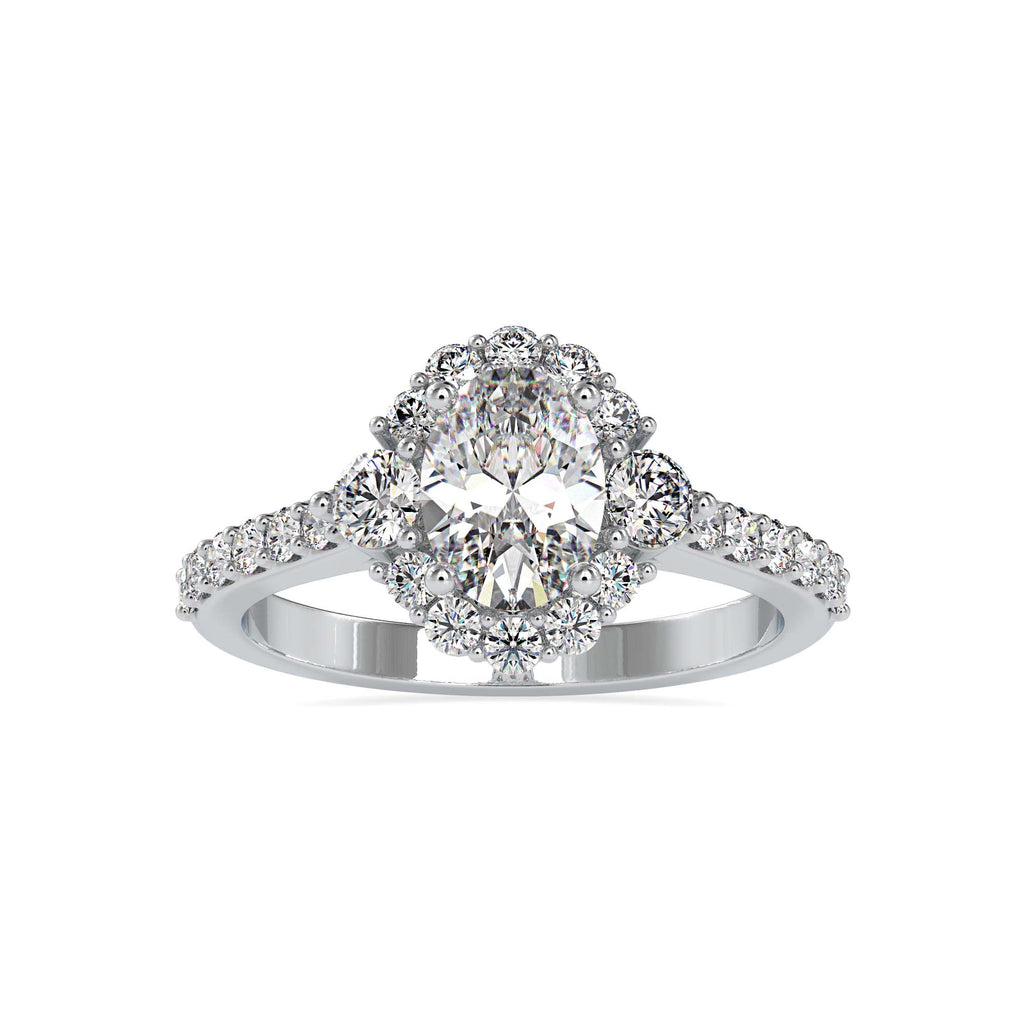Moissanite solitaire Terresa silver ring design