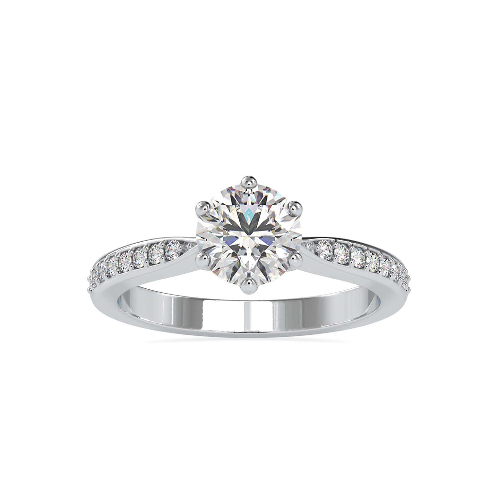 Elle 1.29ct Round Moissanite Engagement Ring for women by Cutiefy