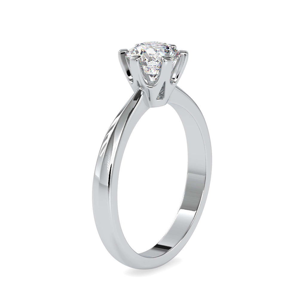 Moissanite solitaire Bianca silver ring for women