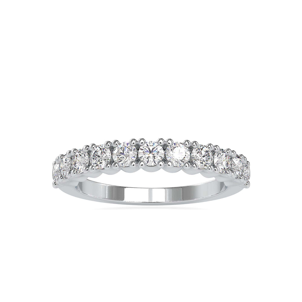 Moissanite solitaire Avery silver engagement ring for women