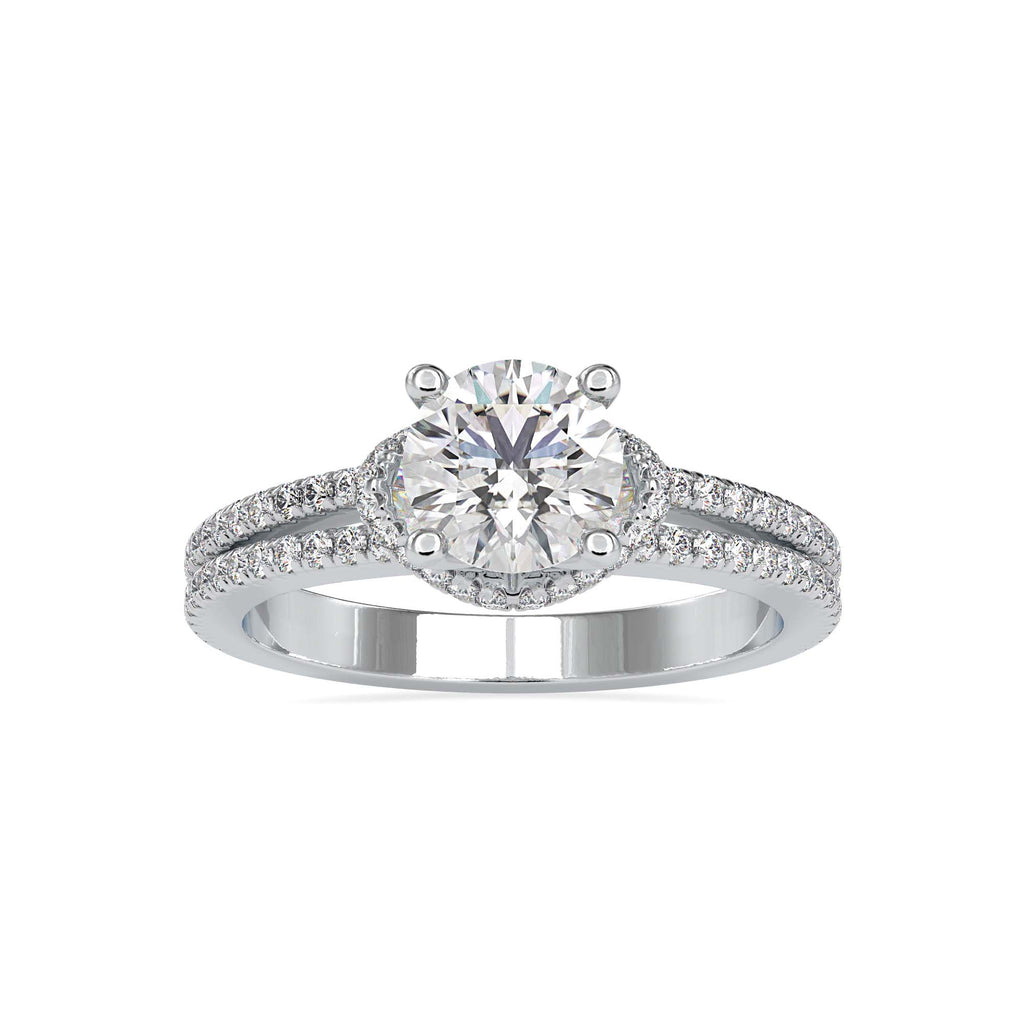 Moissanite solitaire Audrey silver ring design