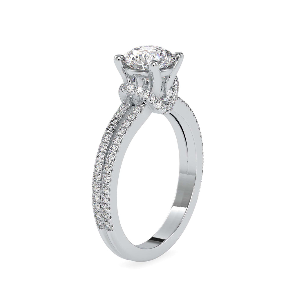 Moissanite solitaire Audrey silver ring design
