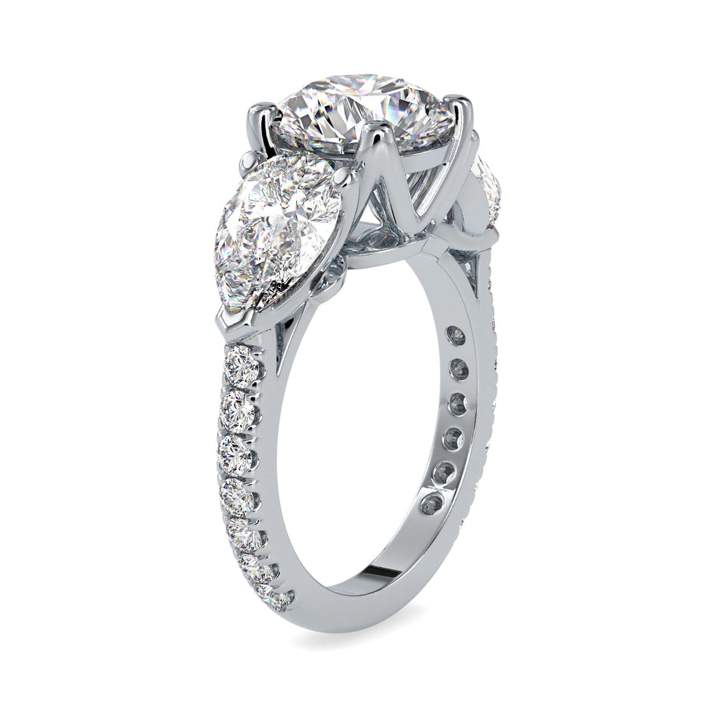 Moissanite solitaire Gawk silver ring for women