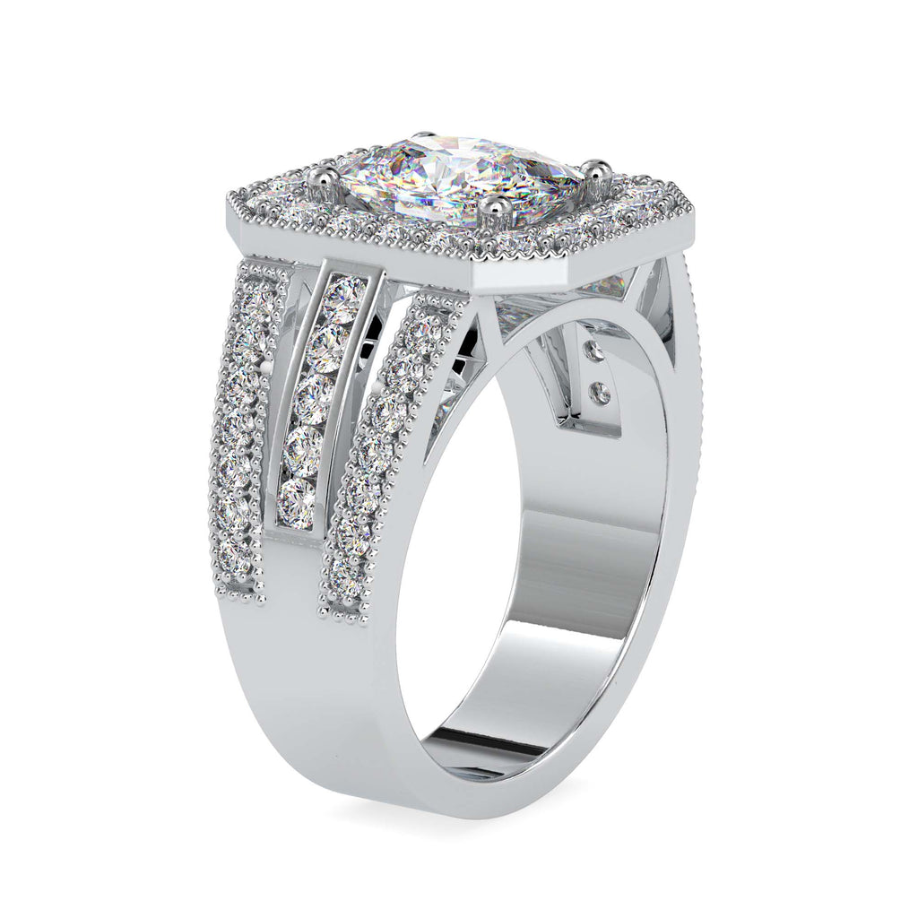 Noble 3.82ct Oval Moissanite Halo Ring for women by Cutiefy